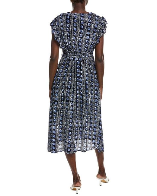 Garrie B Blue All Over Midi Dress