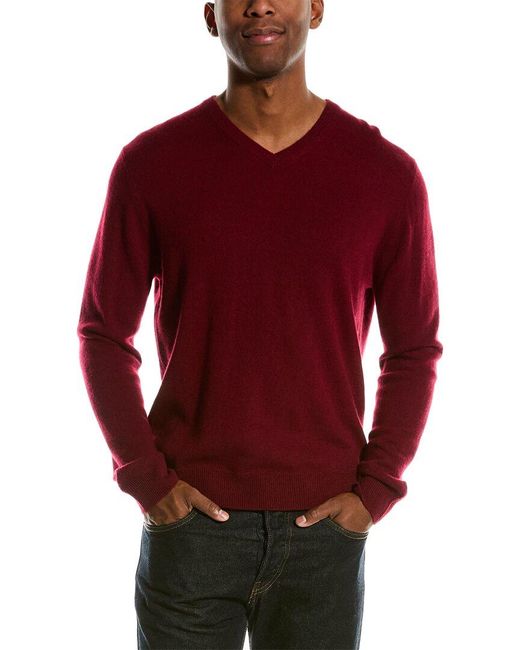 Magaschoni Red Tipped Cashmere Sweater for men