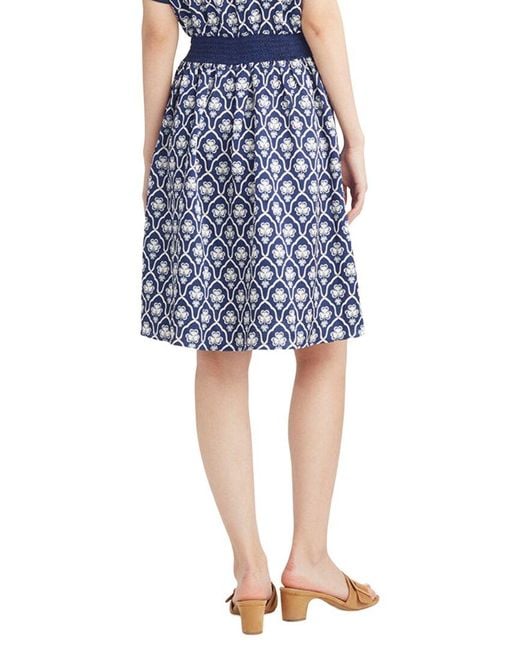 Draper James Blue Colleen Short Sleeve Wrap Dress