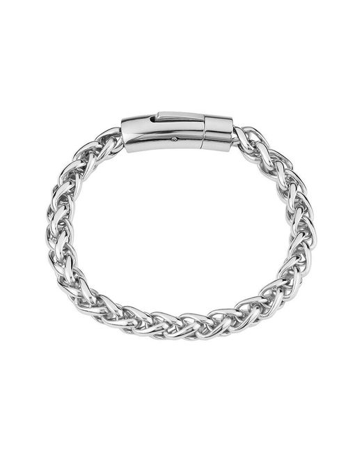 London Fog Metallic Interlocking Chain Bracelet for men