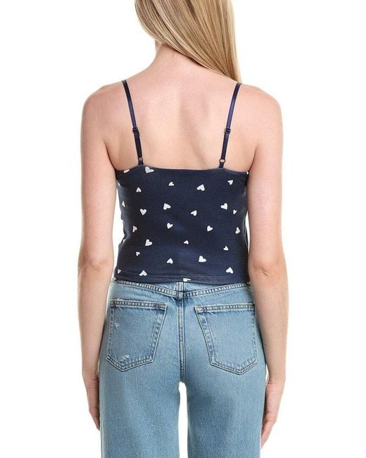 Z Supply Blue Camille Heart Cami