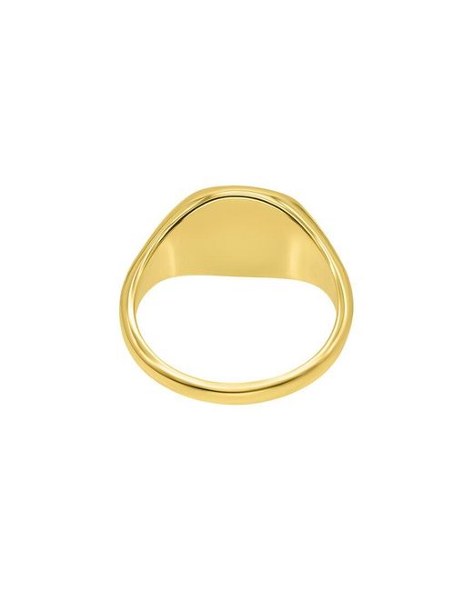 Adornia Metallic 14K Plated Signet Pinky Ring