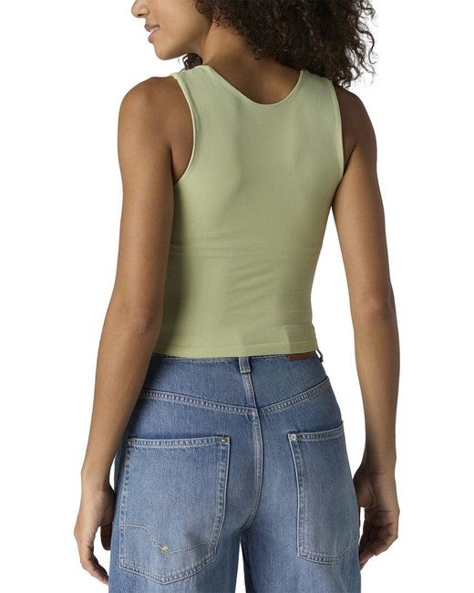 Free People Green Clean Lines Tank