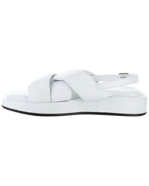 Bos. & Co. White Bos. & Co. Blitz Leather Sandal