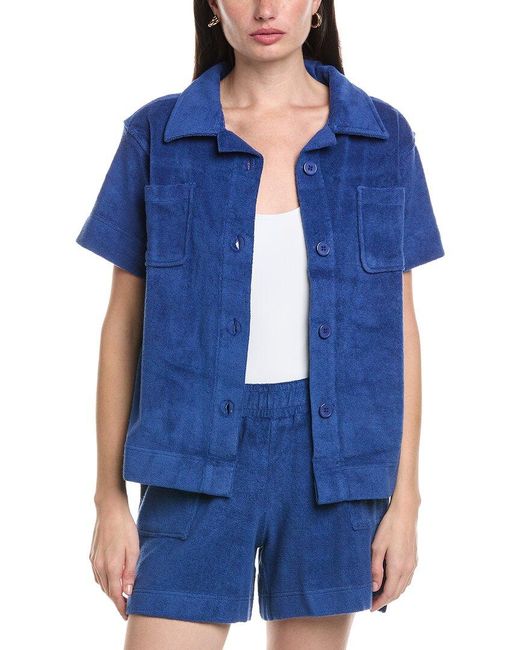Echo Blue Terry Camp Shirt