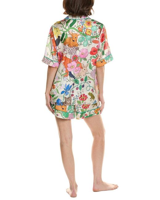 Karen Mabon Blue 2Pc Print Pajama Set