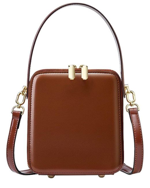 Adele Berto Brown Leather Shoulder Bag