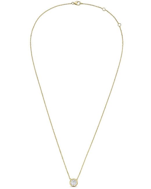 Diana M Metallic Diana M. 14K 15.00 Ct. Tw. Lab-Grown Diamond Pendant Necklace