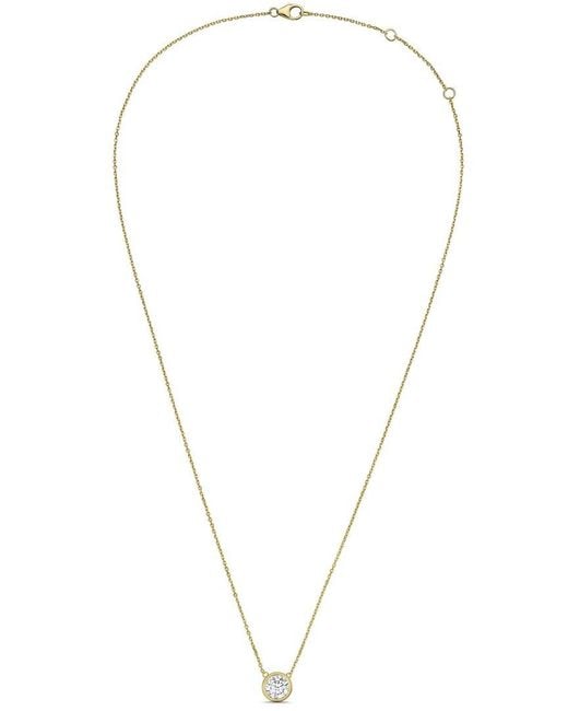 Diana M Metallic Diana M. 14K 6.00 Ct. Tw. Lab-Grown Diamond Pendant Necklace