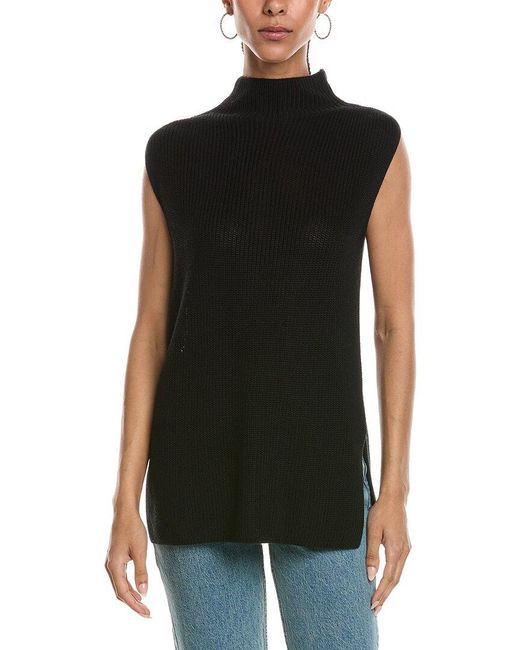 Bella Dahl Black Mock Neck Sweater Vest