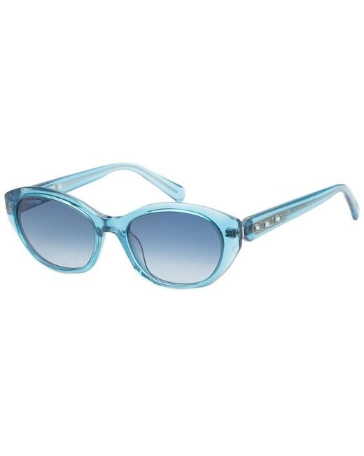 Swarovski Blue Sk0384 53Mm Sunglasses