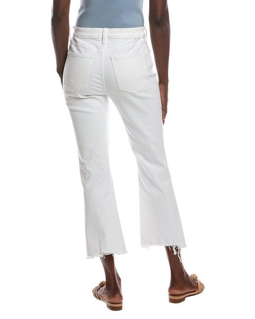 Daze Denim White Shy Girl High Rise Crop Flare Jean