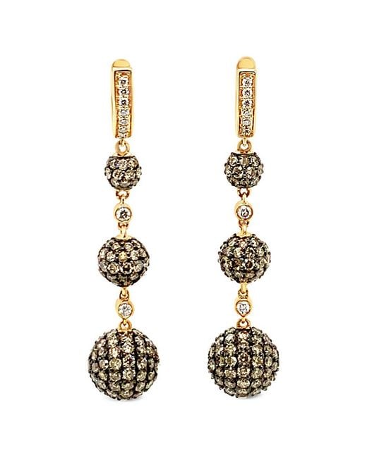 Le Vian Metallic 14k Rose Gold 6.04 Ct. Tw. Diamond Earrings