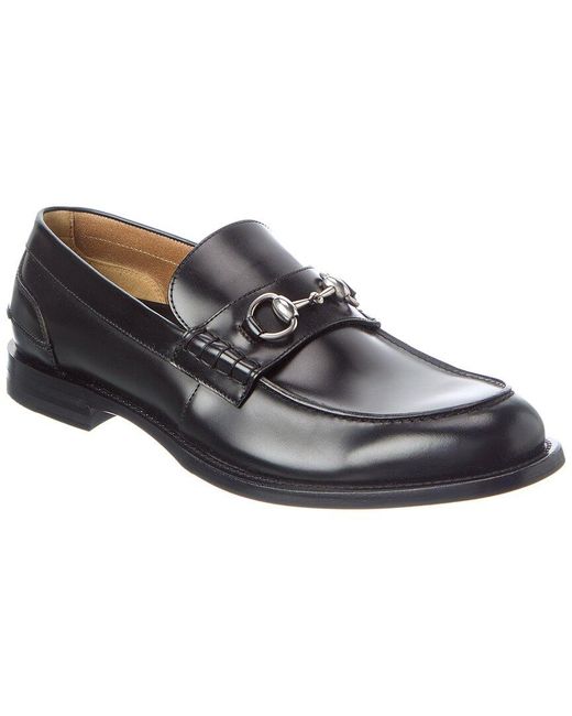 Gucci Black Horsebit Leather Loafer for men