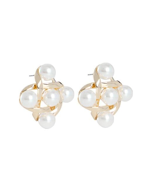 retroféte White Stud Earrings