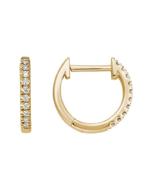 Diamond Select Cuts Metallic 14k Diamond Huggie Earrings 0.1 Ct.