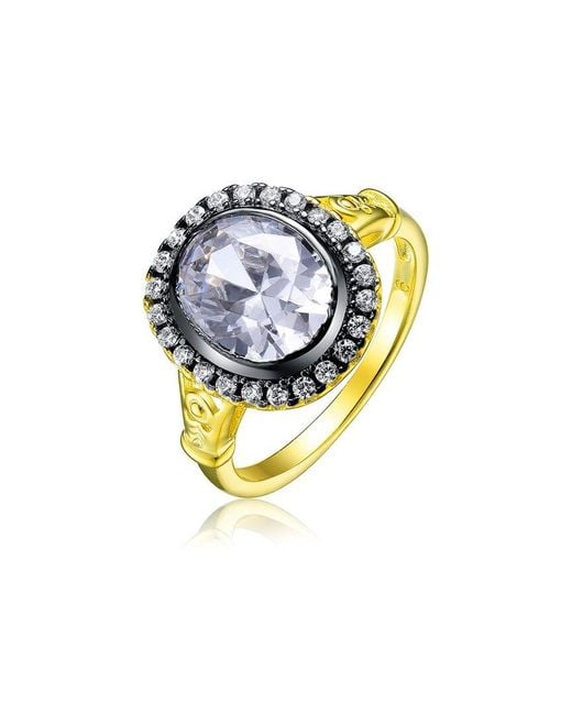 Genevive Jewelry Blue Silver Ring