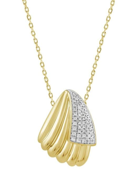 Ethos Creations Metallic Brilliant Bloom 14K 0.16 Ct. Tw. Lab-Grown Diamond Pendant