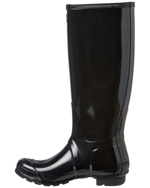 Hunter Black Original Tall Gloss Boot