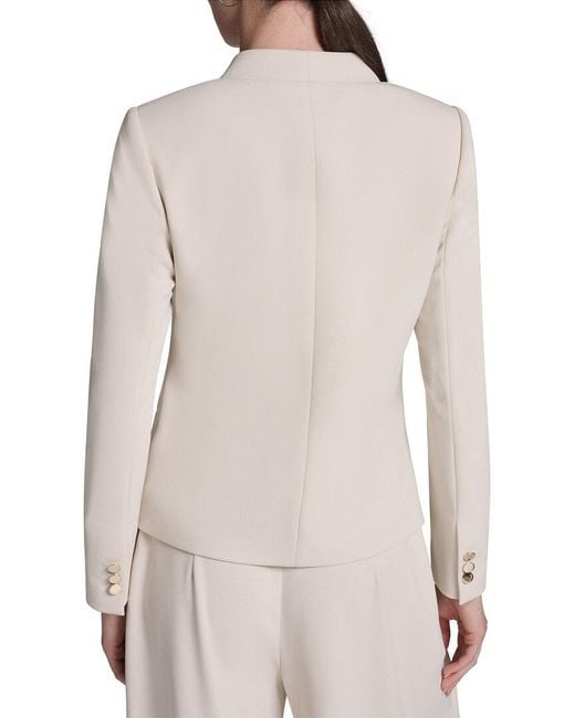Halston Heritage Gray Collarless Blazer