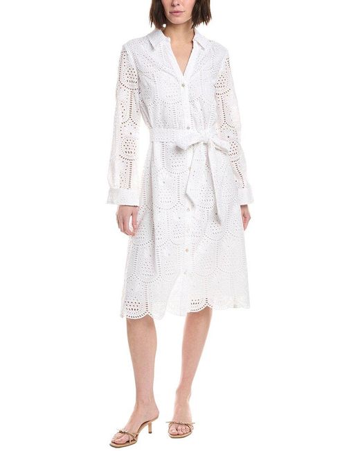 Lilly Pulitzer White Eira Midi Shirtdress