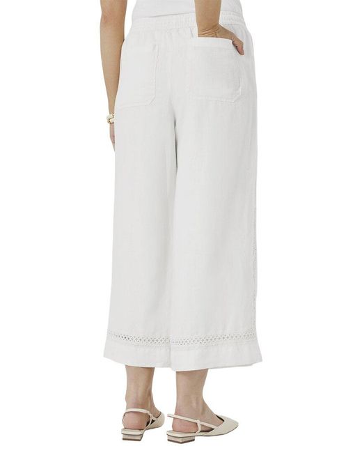Splendid White Stella Linen Pant