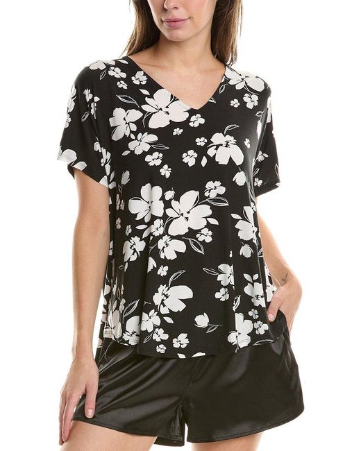 Donna Karan Sleep Top in Black Lyst UK