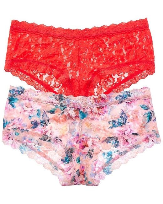 Hanky Panky Red Set Of 2 Printed Boyshort