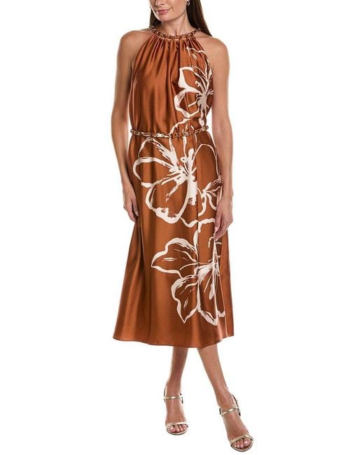 Maggy London Brown Midi Dress