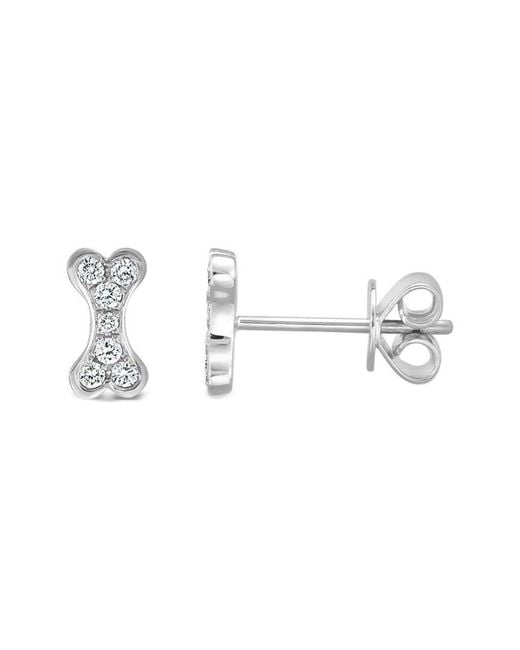 Sabrina Designs Metallic 14K 0.14 Ct. Tw. Diamond Dog Bone Studs
