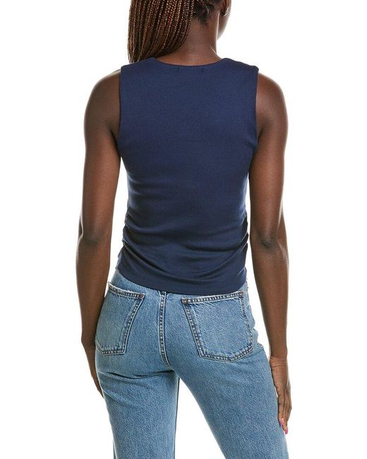 Michael Stars Blue Maribel Square Neck Tank Top