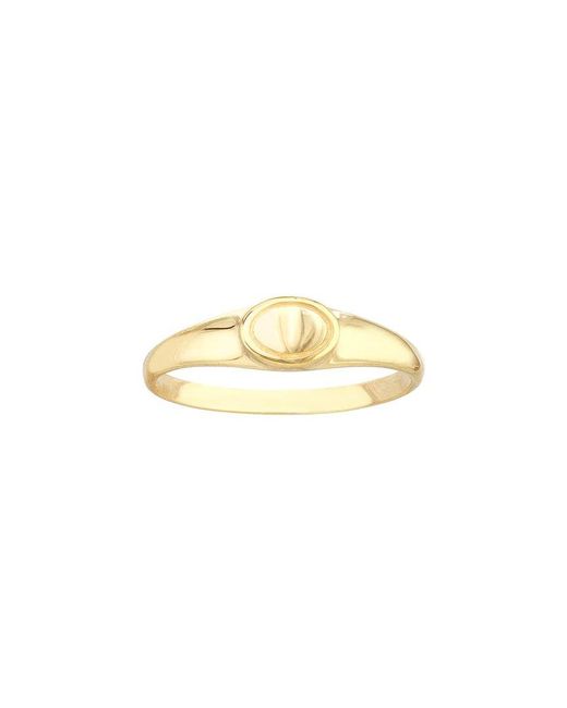 HAWLEY ST Metallic 14K Engravable Ring