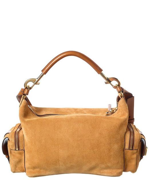 Chloé Brown Medium Double Carry Suede & Leather Shoulder Bag
