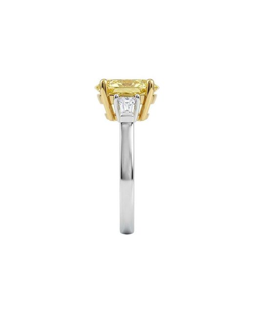 Lab Grown Diamonds Metallic 14K 4.00 Ct. Tw. Lab-Grown Diamond 3 Stone Engagement Ring