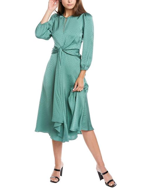 Shoshanna Melrose Midi Dress In Green Save 1 Lyst