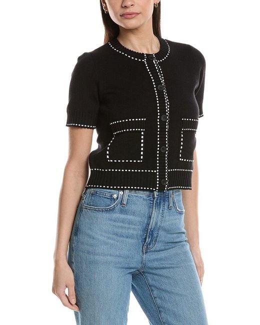 Ellen Tracy Black Knit Cardigan