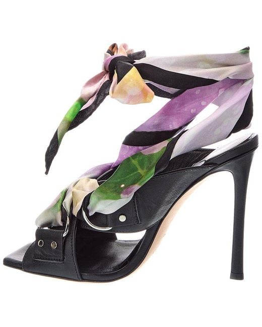 Jimmy Choo Pink Satya 110 Leather Sandal