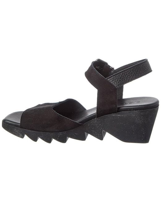 Arche Black Himzaa Leather Sandal