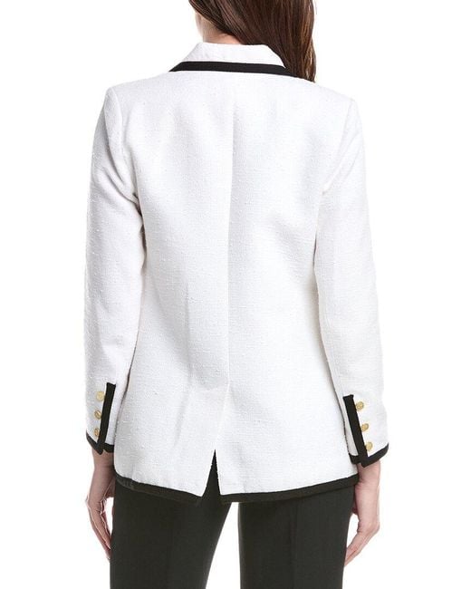L'Agence White Aimee Knit Blazer