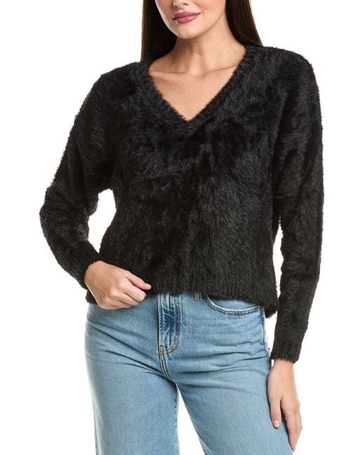 Bella Dahl Black Slouchy V-Neck Sweater