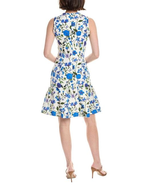 Sara Campbell Blue Sleeveless Floral Dress