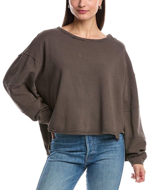 Free People Brown Total Eclipse T-Shirt