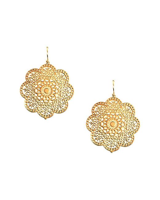Eye Candy LA Metallic Lotus Earrings