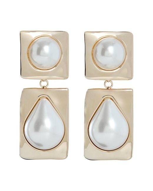 retroféte White Dangle Earrings