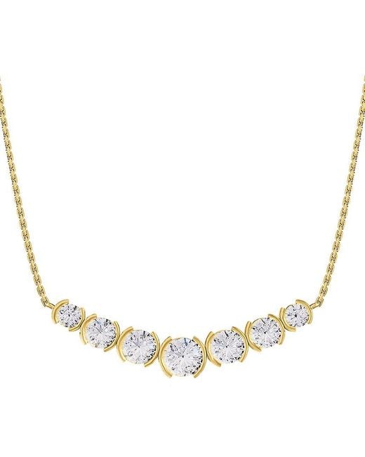 Lab Grown Diamonds Metallic 18K Vermeil 2.80 Ct. Tw. Lab-Grown Diamond Pendant Necklace