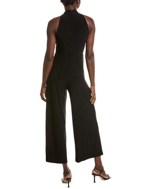 Joseph Ribkoff Black Draped Front Jumpsuit