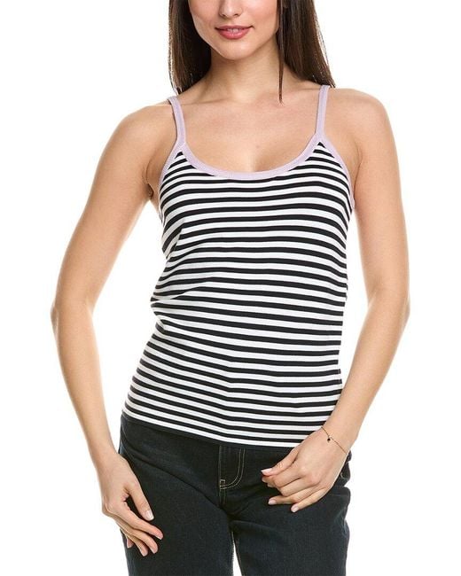 St. John Black Breton Stripe Knit Sweater