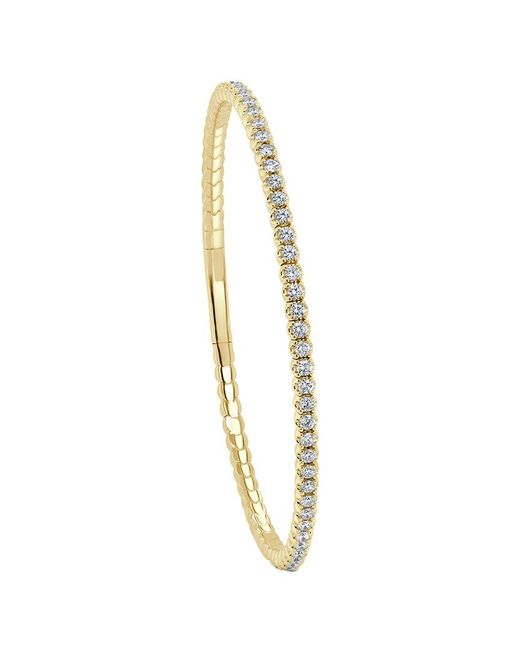 Sabrina Designs Metallic 14k 1.70 Ct. Tw. Diamond Flexible Bangle Bracelet