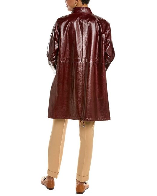 Lafayette 148 New York Minerva Leather Jacket in Brown | Lyst