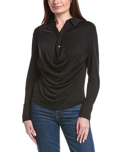 Kenneth Cole Black Drape Top